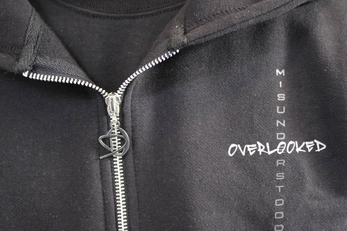 'Misunderstood' Black Zip-Up