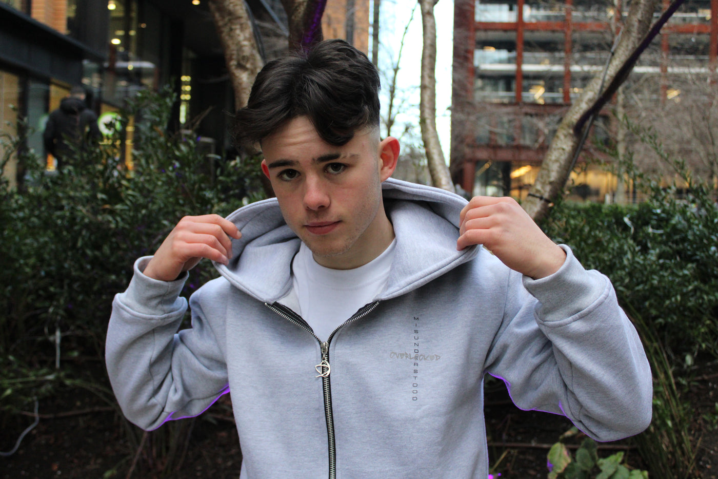 'Misunderstood' Grey Zip-Up