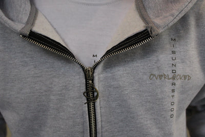 'Misunderstood' Grey Zip-Up